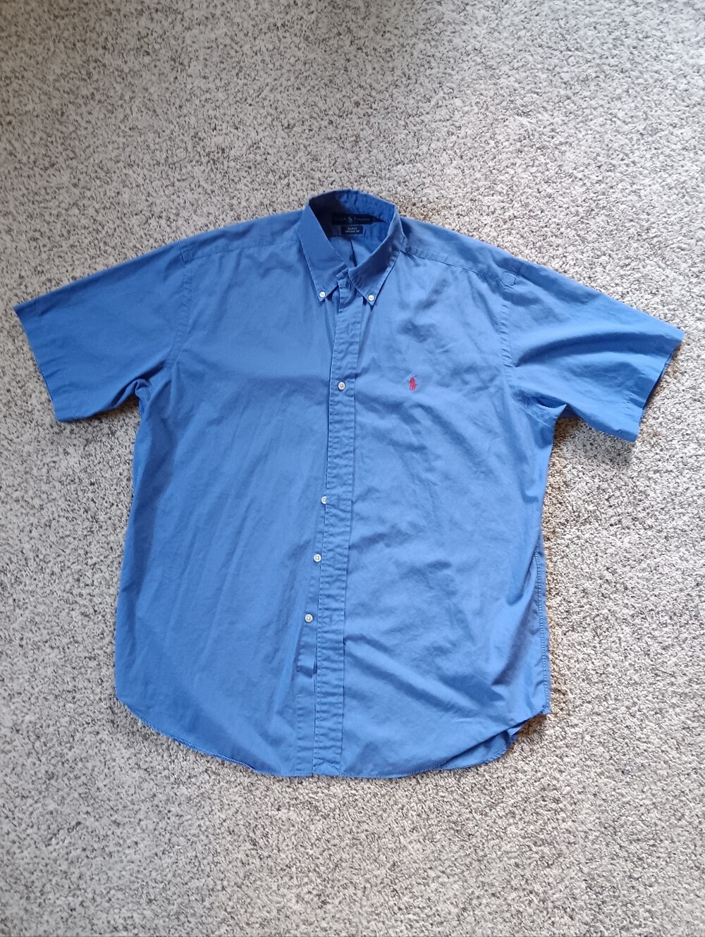 Ralph Lauren Blake 100% Cotton Short Sleeve Short Blue Large Men's Preppy